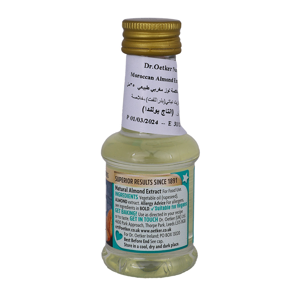 Dr. Oetker Natural Moroccan Almond Extract 35ml back image