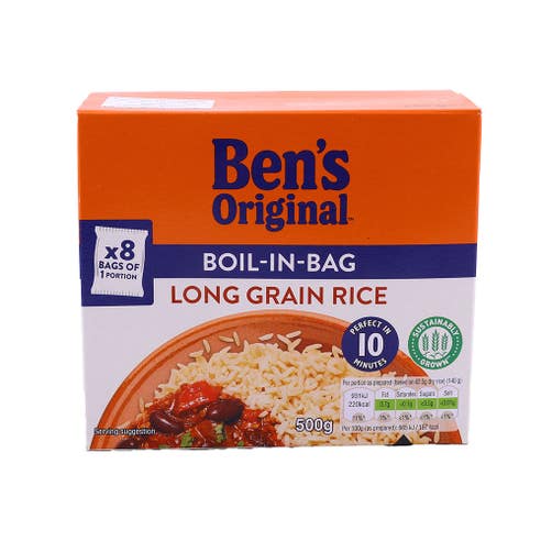 Ben's Original Boil-In-Bag Long Grain Rice 500g 