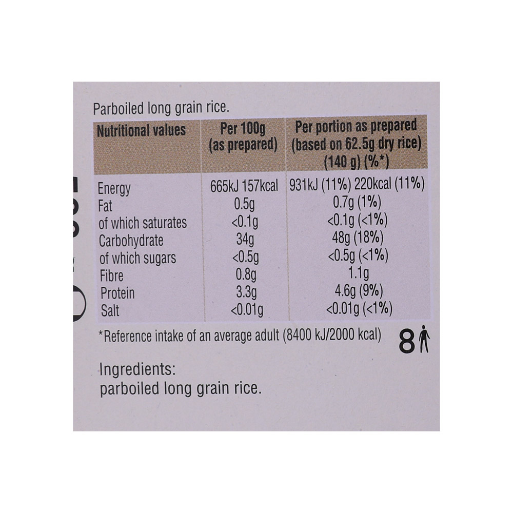 Ben's Original Boil-In-Bag Long Grain Rice 500g right side image