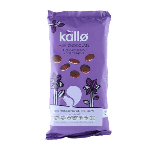 Kallo Mini Milk Chocolate Rice Cakes 84g 
