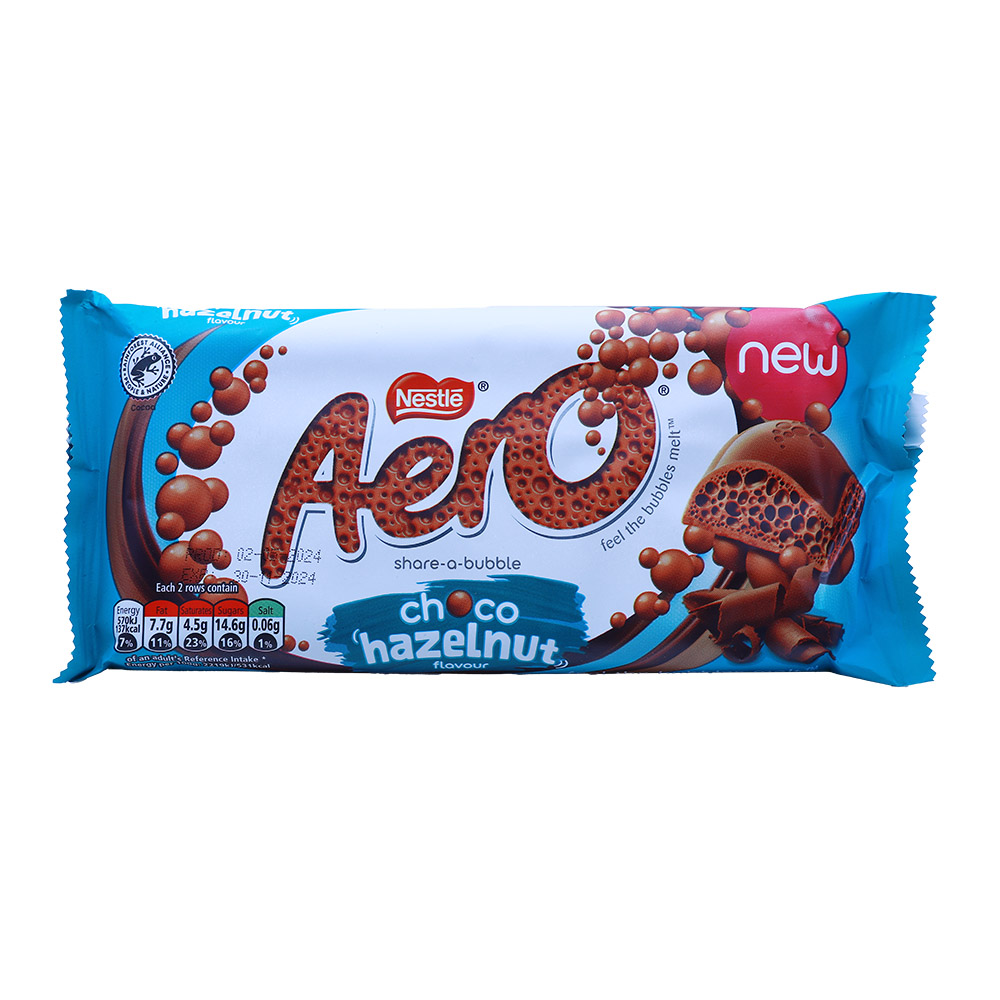 Aero Giant Hazelnut Chocolate Block 90g
