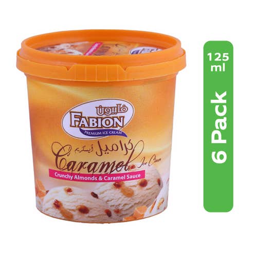 Fabion Caramel Ice Cream 6x125ml 
