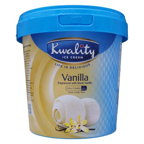 Kwality Vanilla Ice Cream 1L 