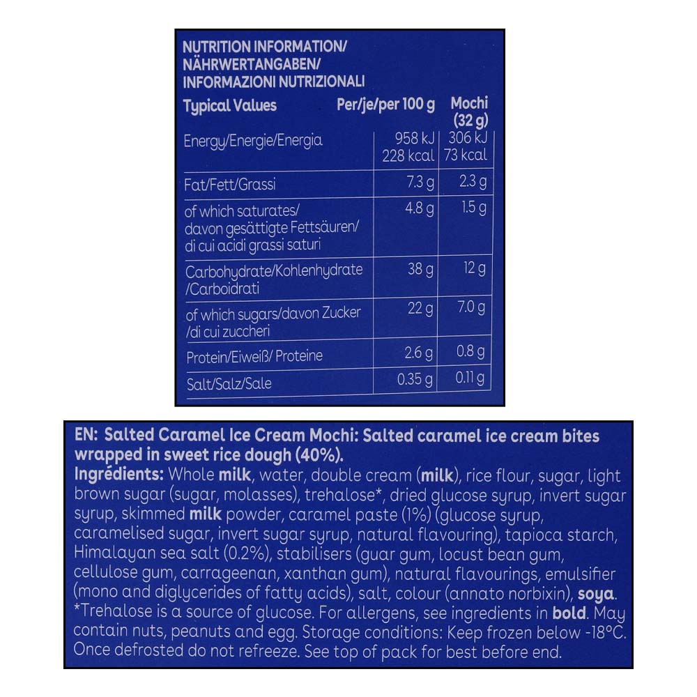 Little Moons Himalayan Salted Caramel Mochi Ice Cream 192g right side image