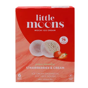 Little Moons Strawberries & Cream Mochi Ice Cream 192g 