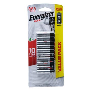 Energizer AAA Batteries [15+5 Free] [Special Offer] 