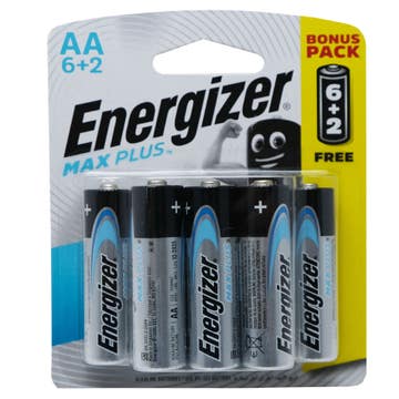 Energizer MaxPlus AA Batteries [6+2 Free] [Special Offer] 