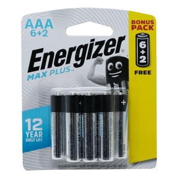 Energizer MaxPlus AAA Batteries [6+2 Free] [Special Offer] 