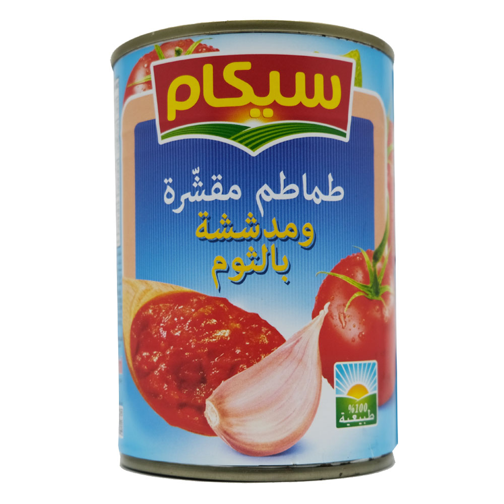 Sicam Crushed Tomatoes With Garlic 400g back image