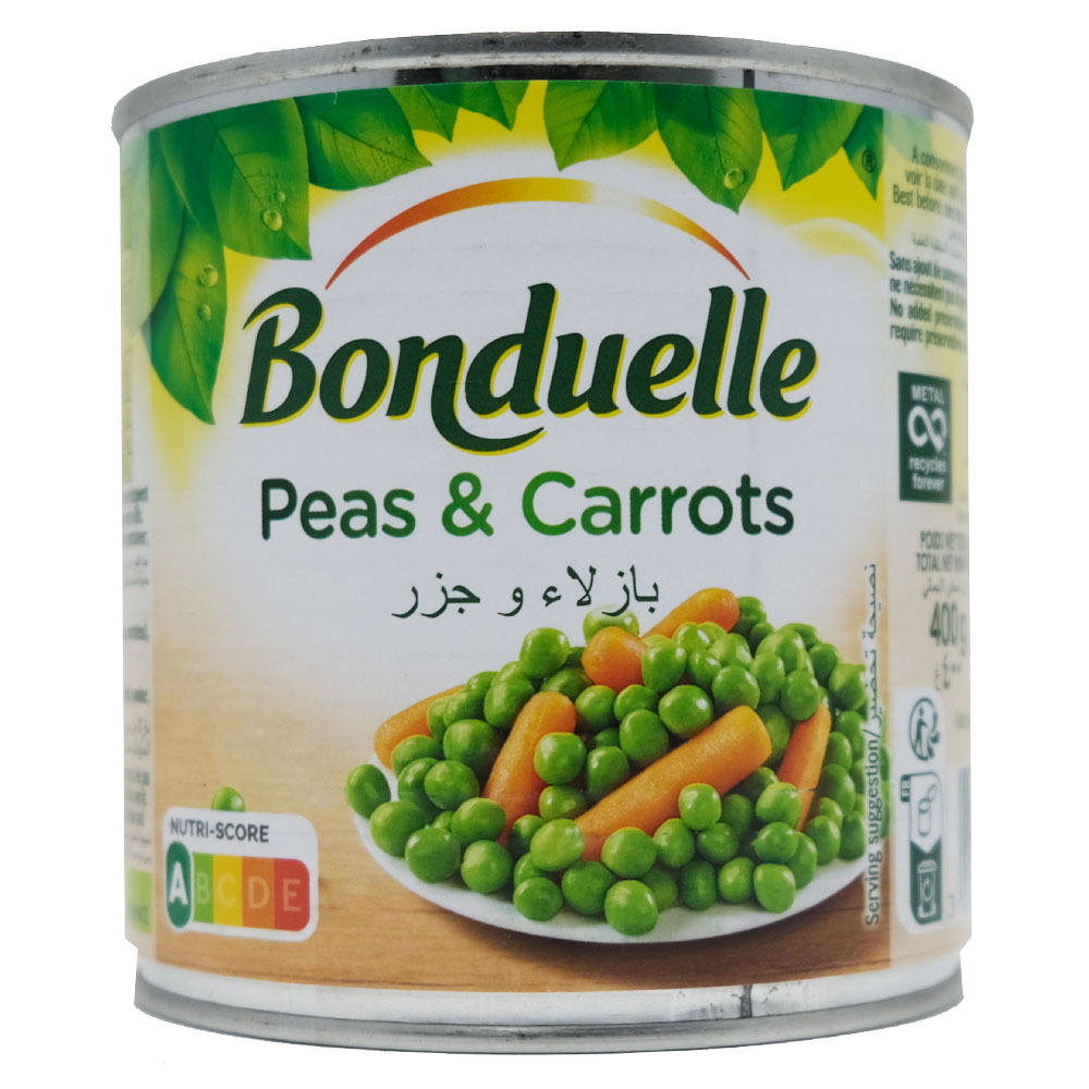 Bonduelle Carrots & Peas 400g back image