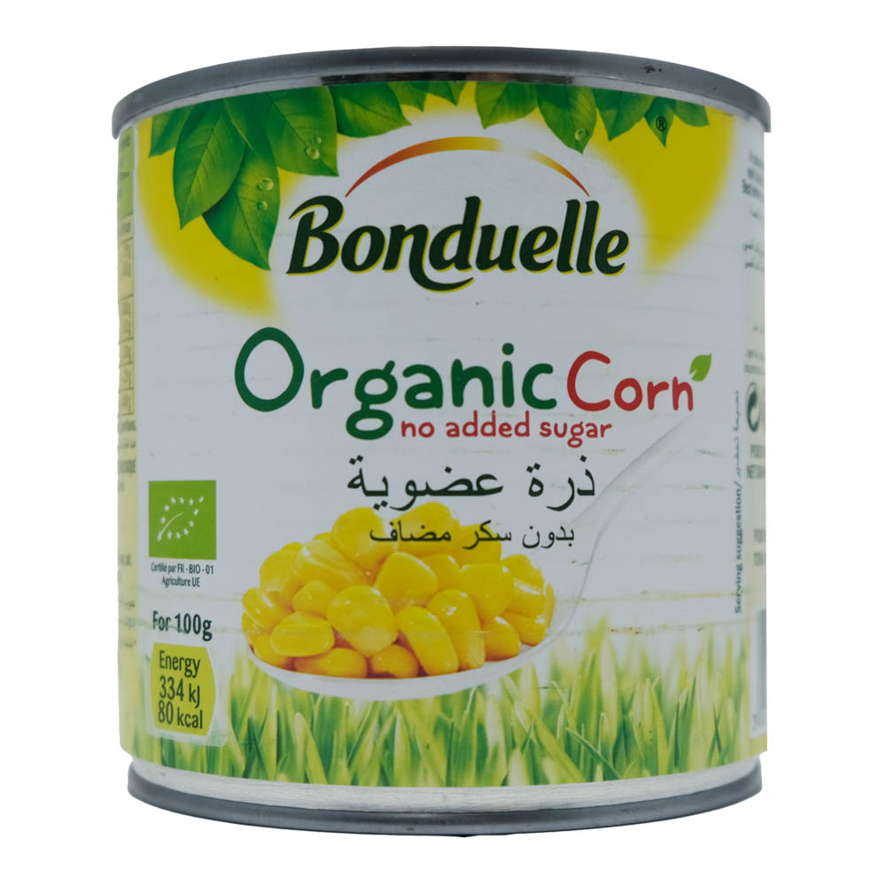 Bonduelle Organic Sweet Corn Grain 300g back image