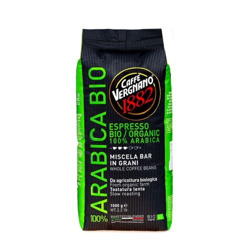 Caffe Vergnano 1882 Espresso Organic Arabica Coffee Beans 1Kg 