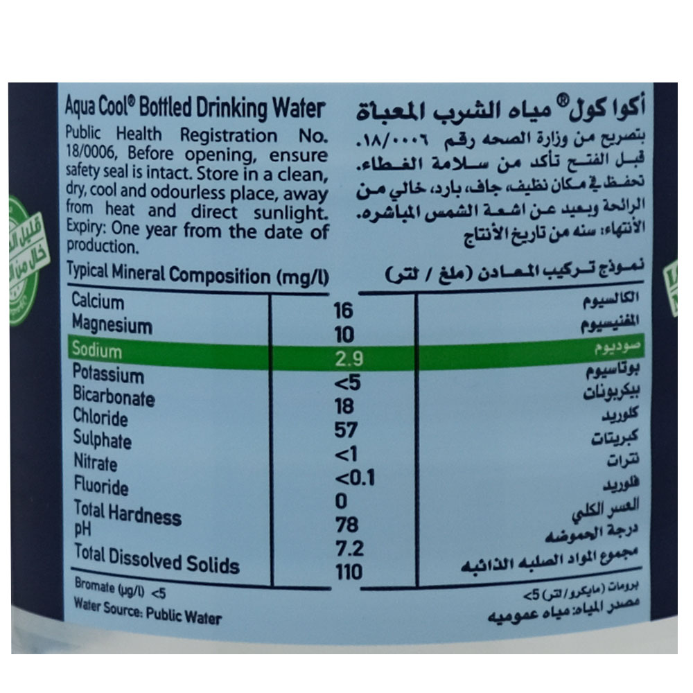 Aqua Cool Water 1.5L right side image