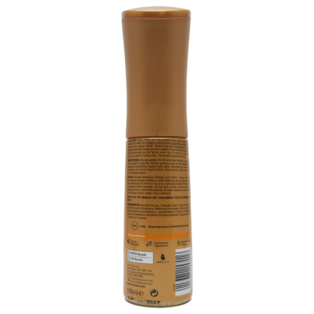 Calypso New Glow Mist SPF30 100ml back image