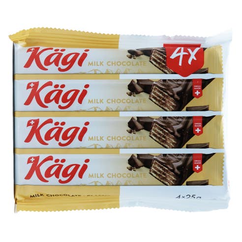 Kagi Milk Chocolate Wafers 4x25g [Special Offer] 
