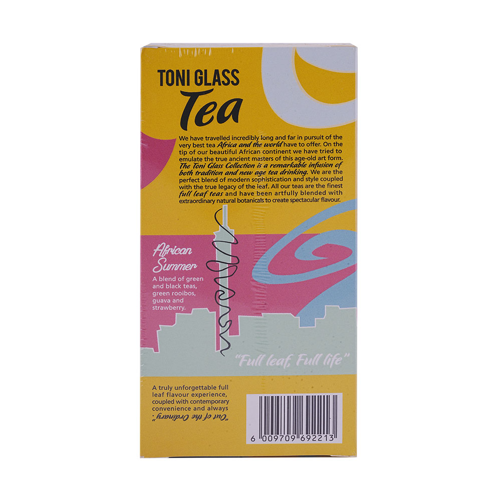Toni Glass African Summer Silken Teabags back image