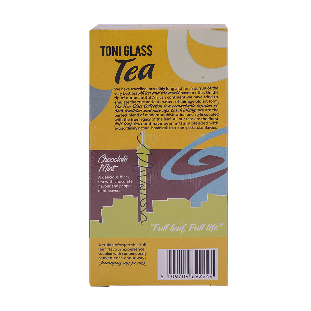 Toni Glass Chocolate Mint Silken Teabags back image
