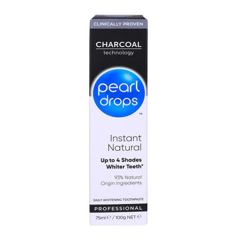 Pearl Drops Instant Natural Charcoal Toothpaste 75ml 