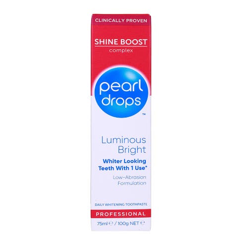 Pearl Drops Luminous Bright Shine Boost Toothpaste 75ml 