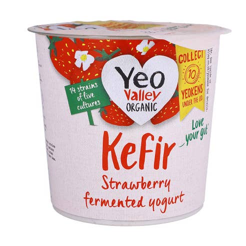 Yeo Valley Organic Kefir Strawberry Yogurt 350g 