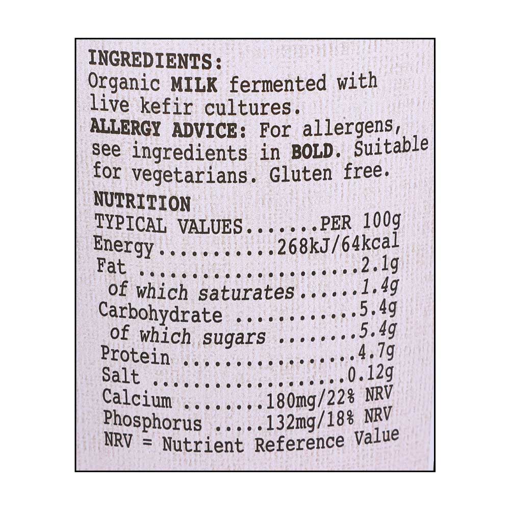 Yeo Valley Organic Kefir Natural Yogurt 350g right side image