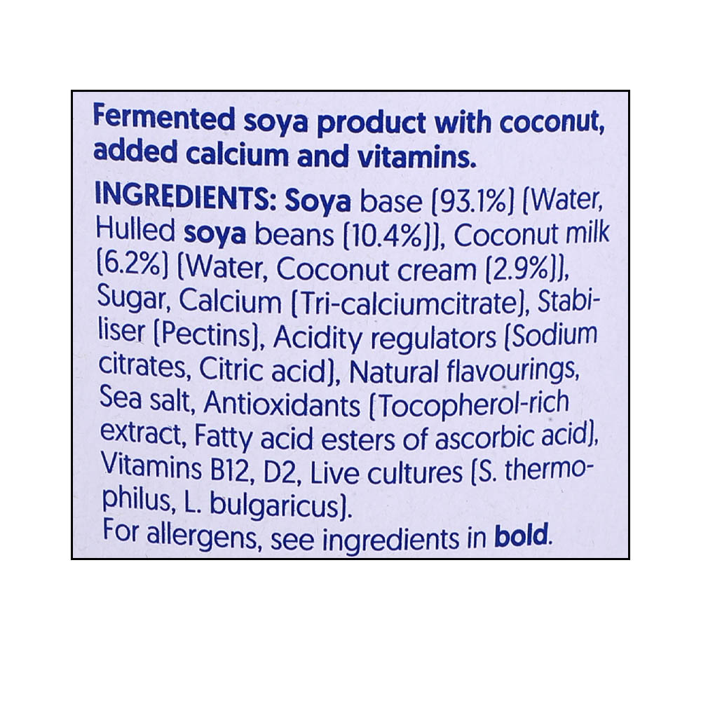 Alpro Plain with Coconut Yogurt 500g right side image