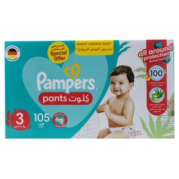 Pampers Pants Giant Box Size 3 105s [Special Offer] 