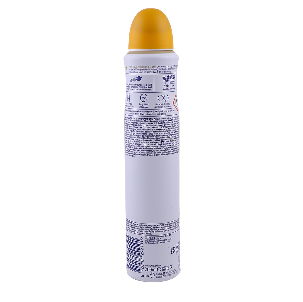 Dove Advanced Care Passion Fruit & Lemongrass Deodorant 200ml back image