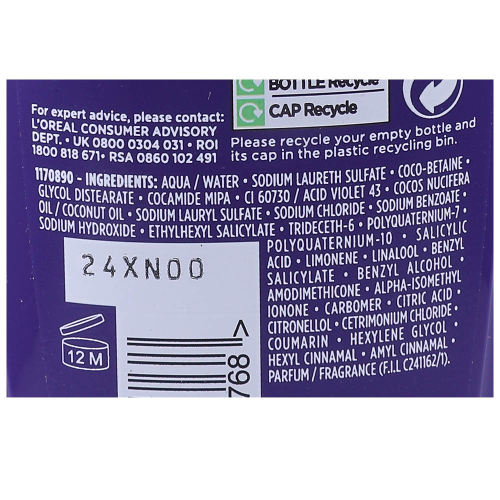 LOreal Elvive Color Protect Purple Shampoo 200ml right side image