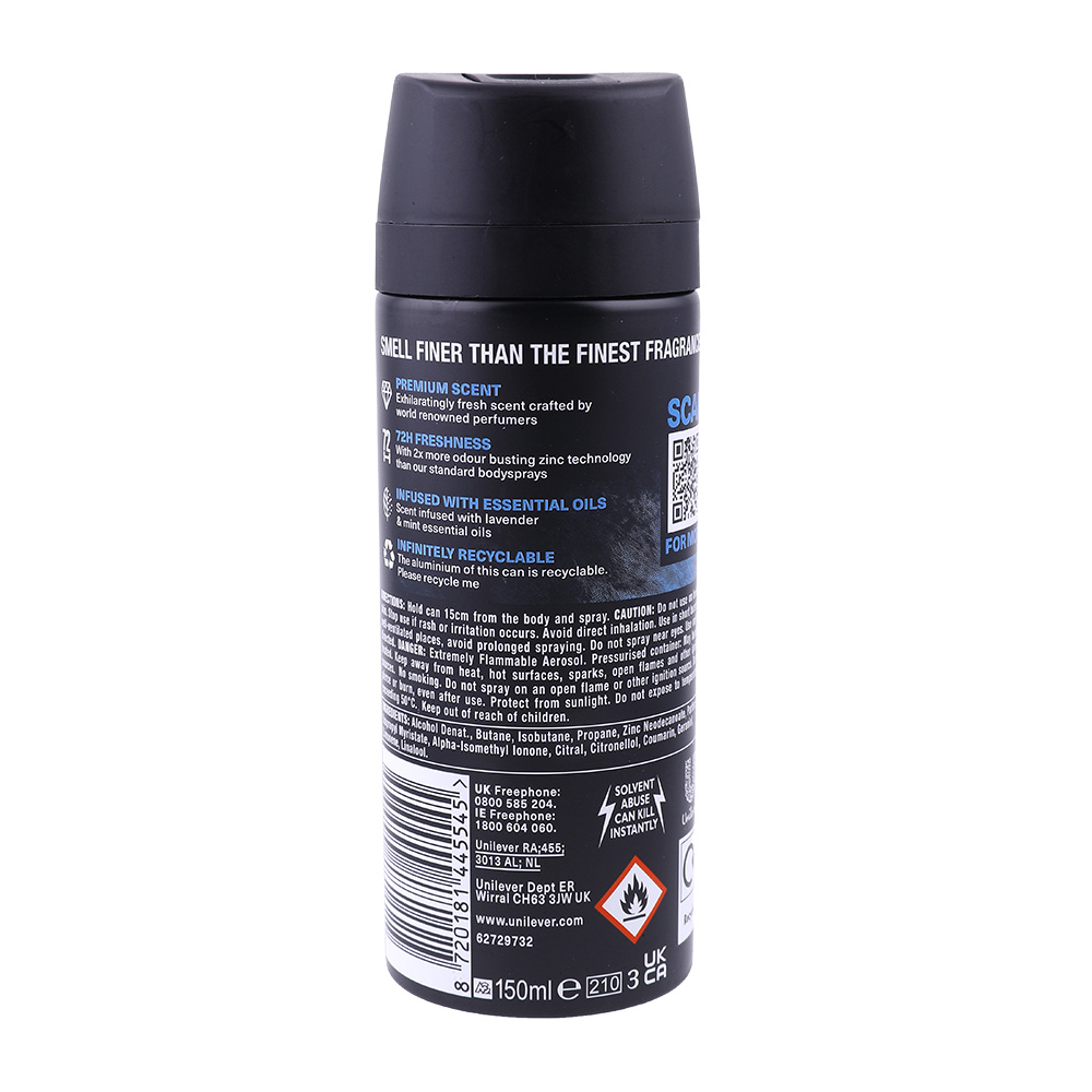 Lynx Blue Lavender Body Spray 150ml back image
