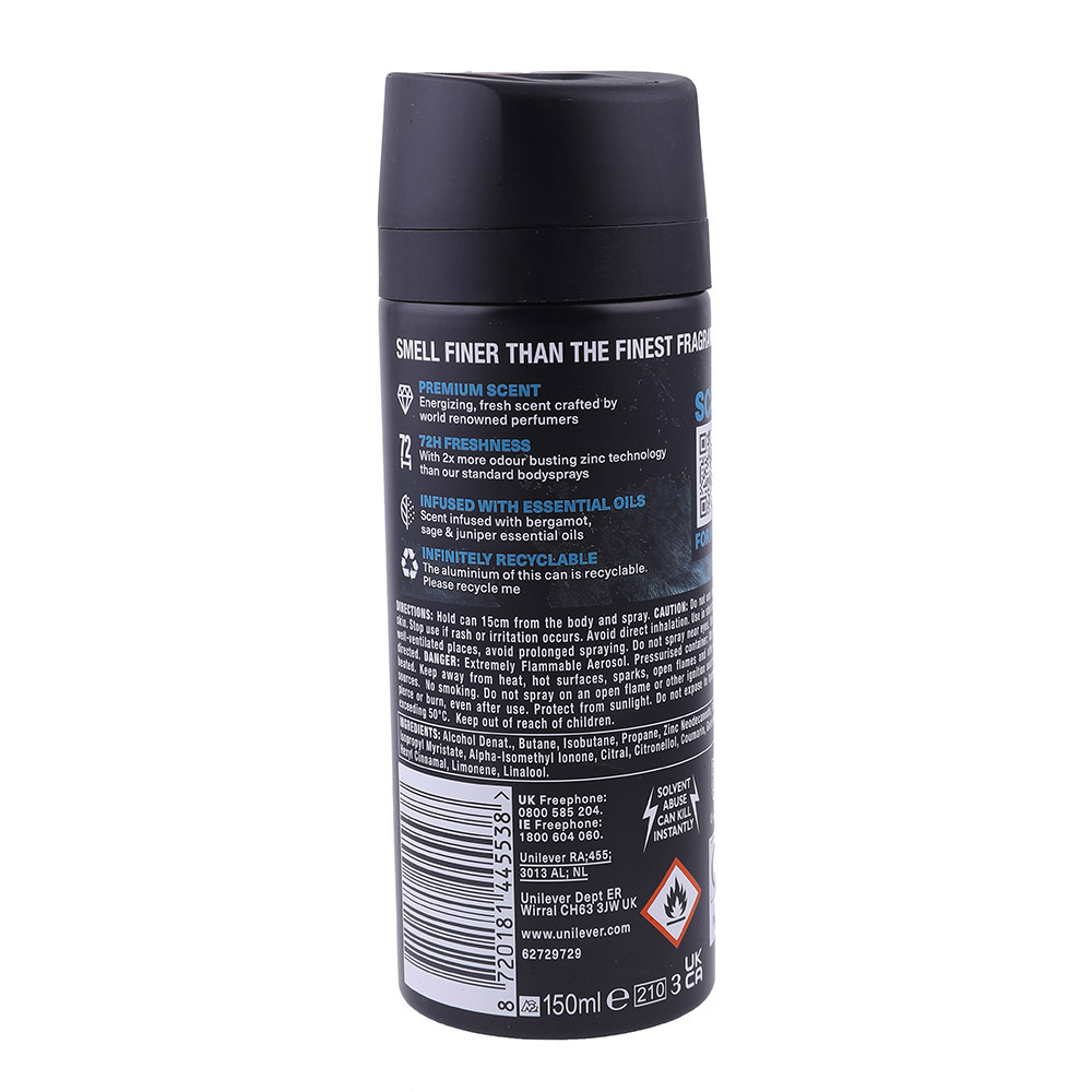 Lynx Aqua Bergamot Body Spray 150ml back image