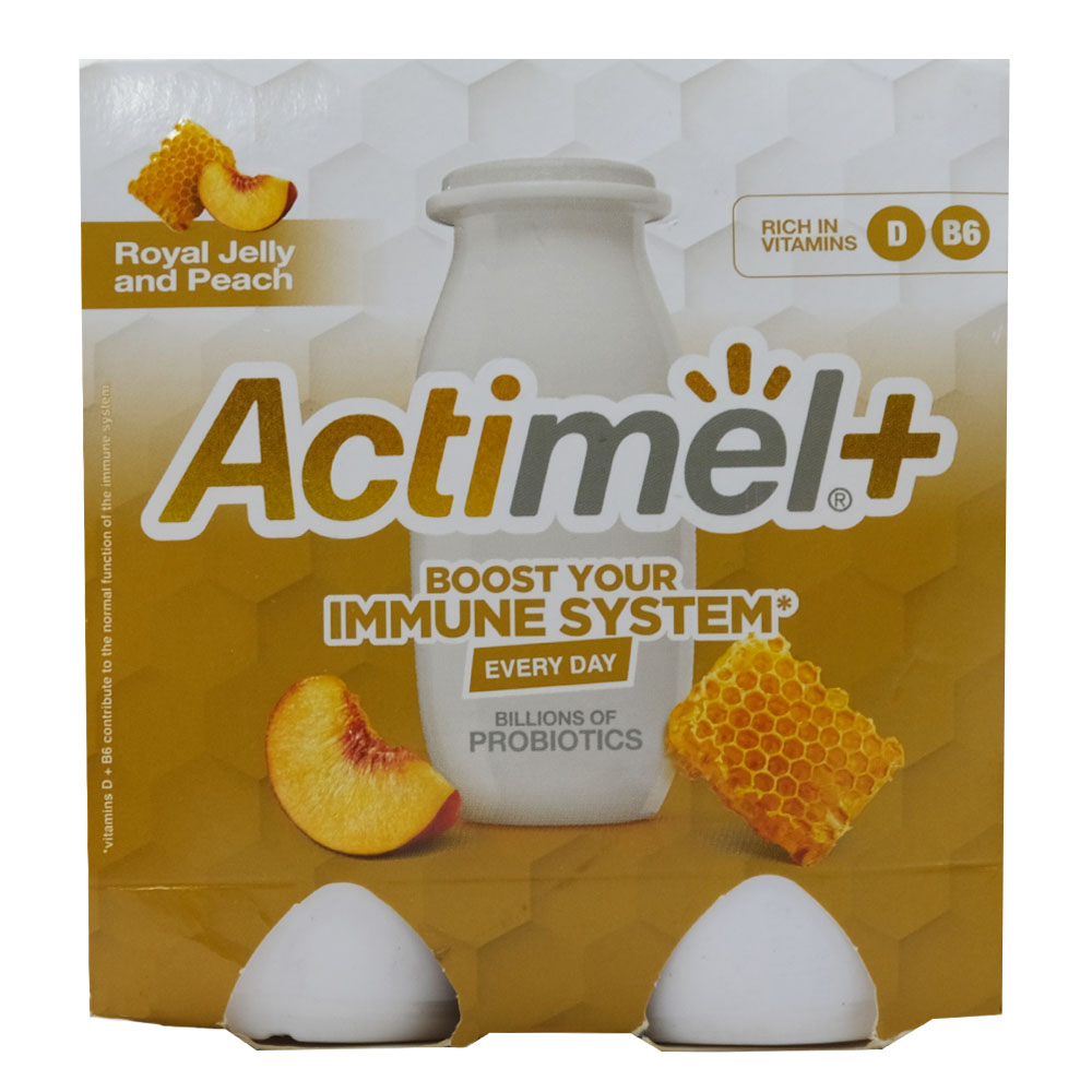 Actimel Royal Jelly & Peach Yogurt Drink 4x93ml