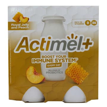 Actimel Royal Jelly & Peach Yogurt Drink 4x93ml 