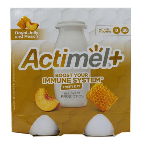 Actimel Royal Jelly & Peach Yogurt Drink 4x93ml 