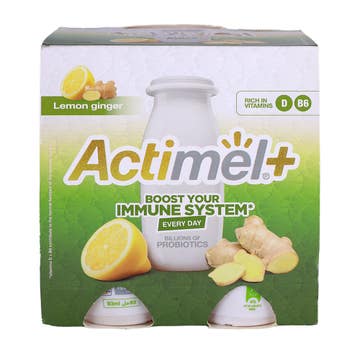 Actimel Lemon Ginger Yogurt Drink 4x93ml [Special Offer] 