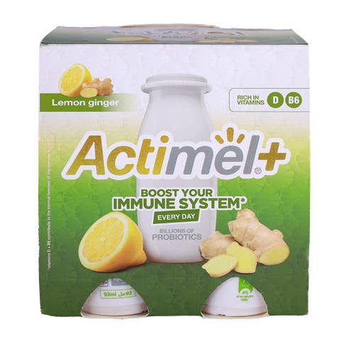 Actimel Lemon Ginger Yogurt Drink 4x93ml [Special Offer] 