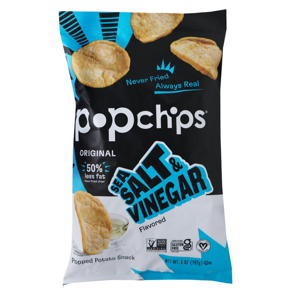 Popchips Sea Salt & Vinegar Potato Chips 142g