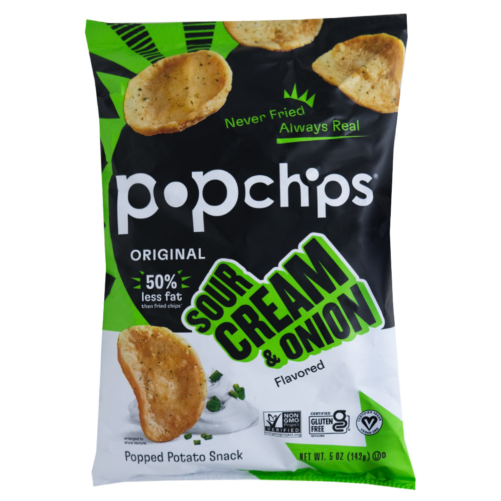 Popchips Sour Cream & Onion Potato Chips 142g