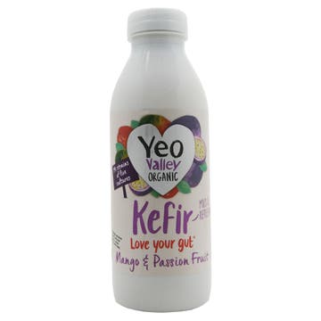 Yeo Valley Organic Mango & Passion Fruit Kefir Yogurt Drink 500ml 