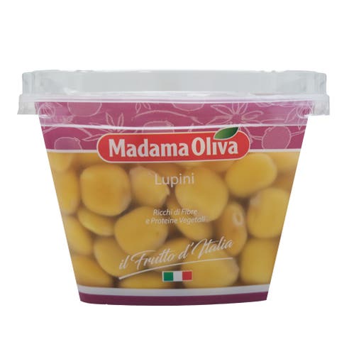 Madama Oliva Salted Lupini Beans Tray With Lid 280g – Available at Alosra Online Supermarket