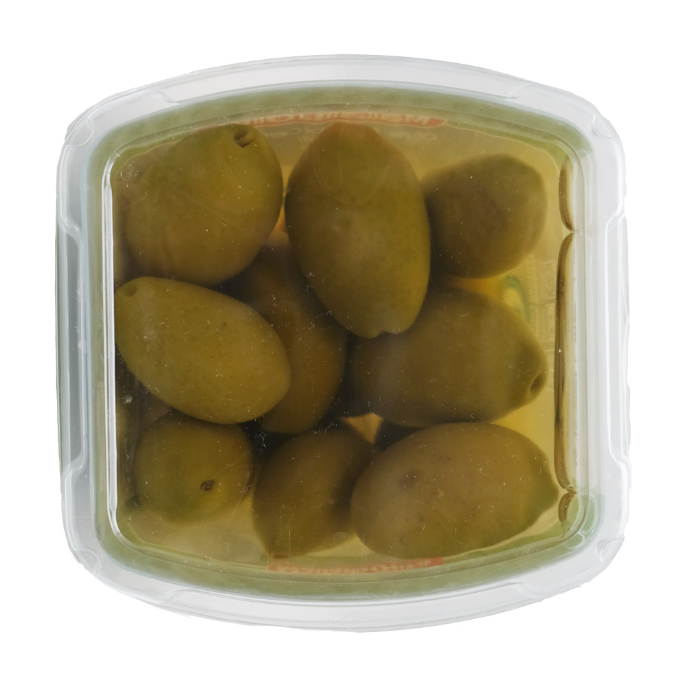 Madama Oliva Green Bella of Cerignola Olives Tray 250g left side image