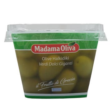 Madama Oliva Giant Green Sweet Mild Olives 250g 