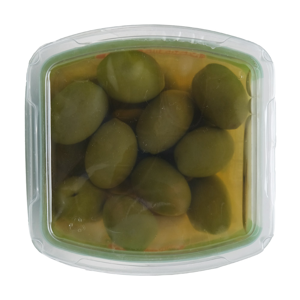 Madama Oliva Giant Green Sweet Mild Olives 250g left side image