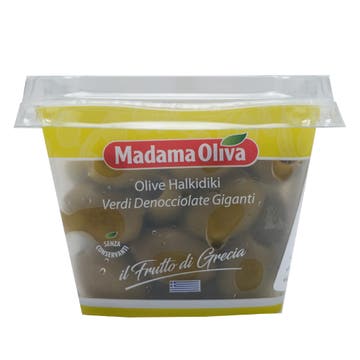 Madama Oliva Giant Green Pitted Olives 200g 