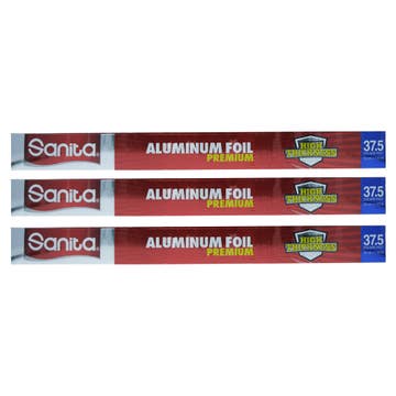 Sanita Aluminium Foil 45cm 37.5 Sq.ft 3pc 