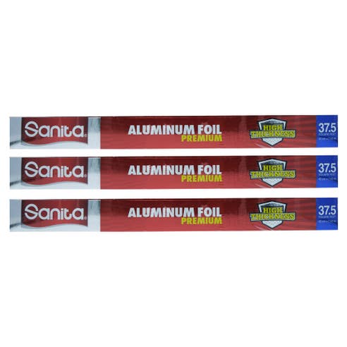 Sanita Aluminium Foil 45cm 37.5 Sq.ft 3pc 