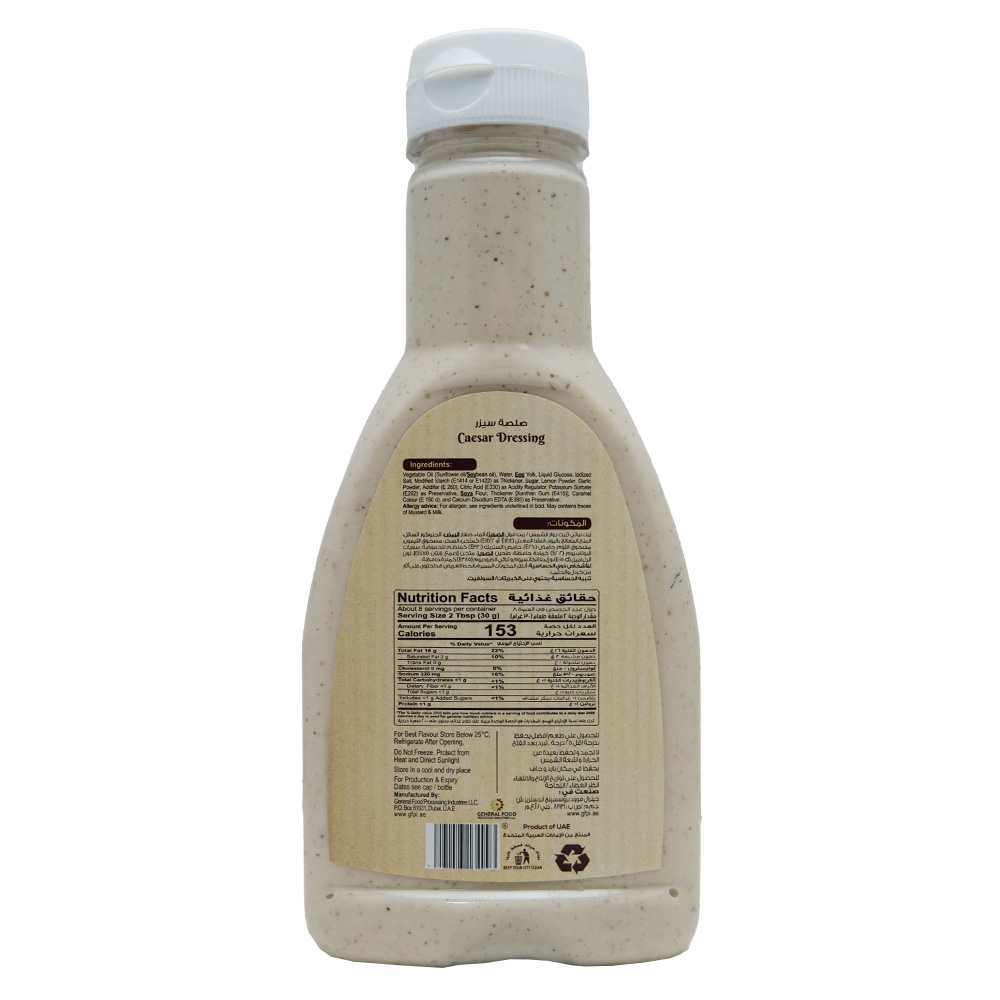 Daily Fresh Caesar Salad Dressing 237ml back image