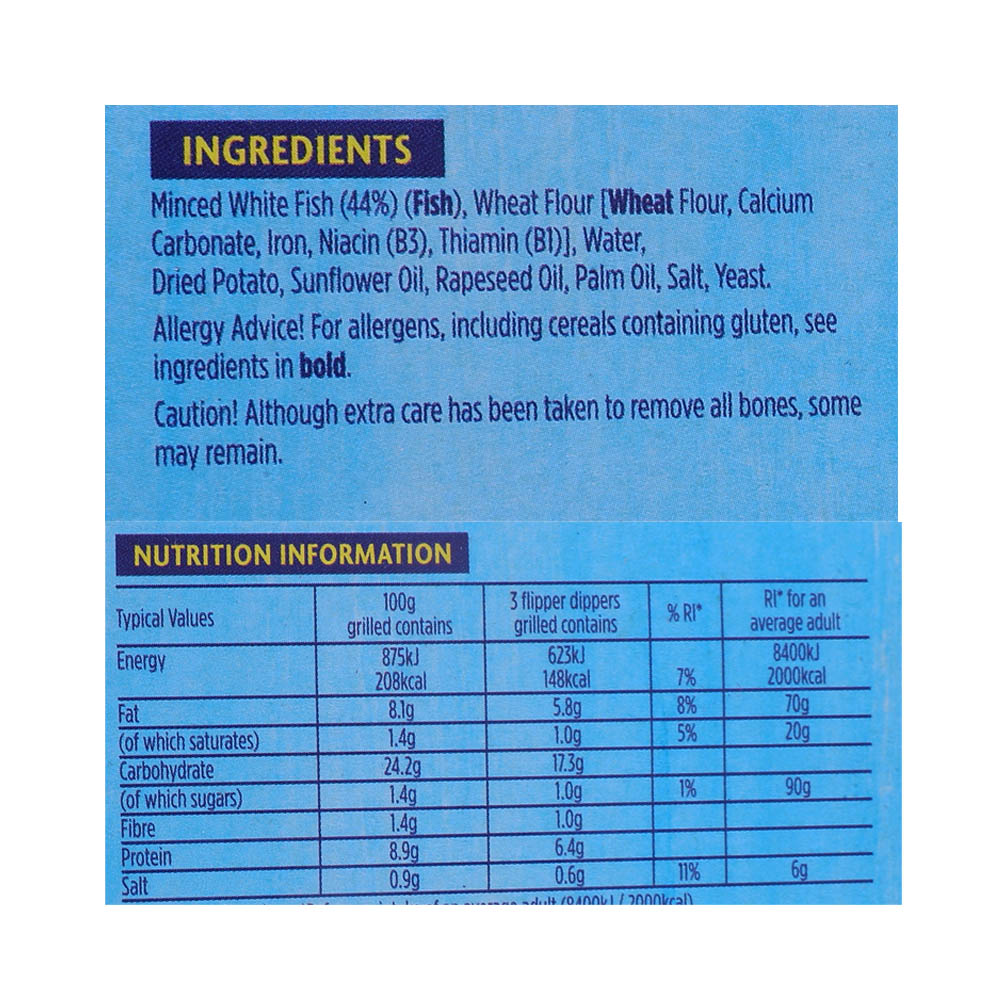 Young's Flipper Dippers 10's 250g right side image