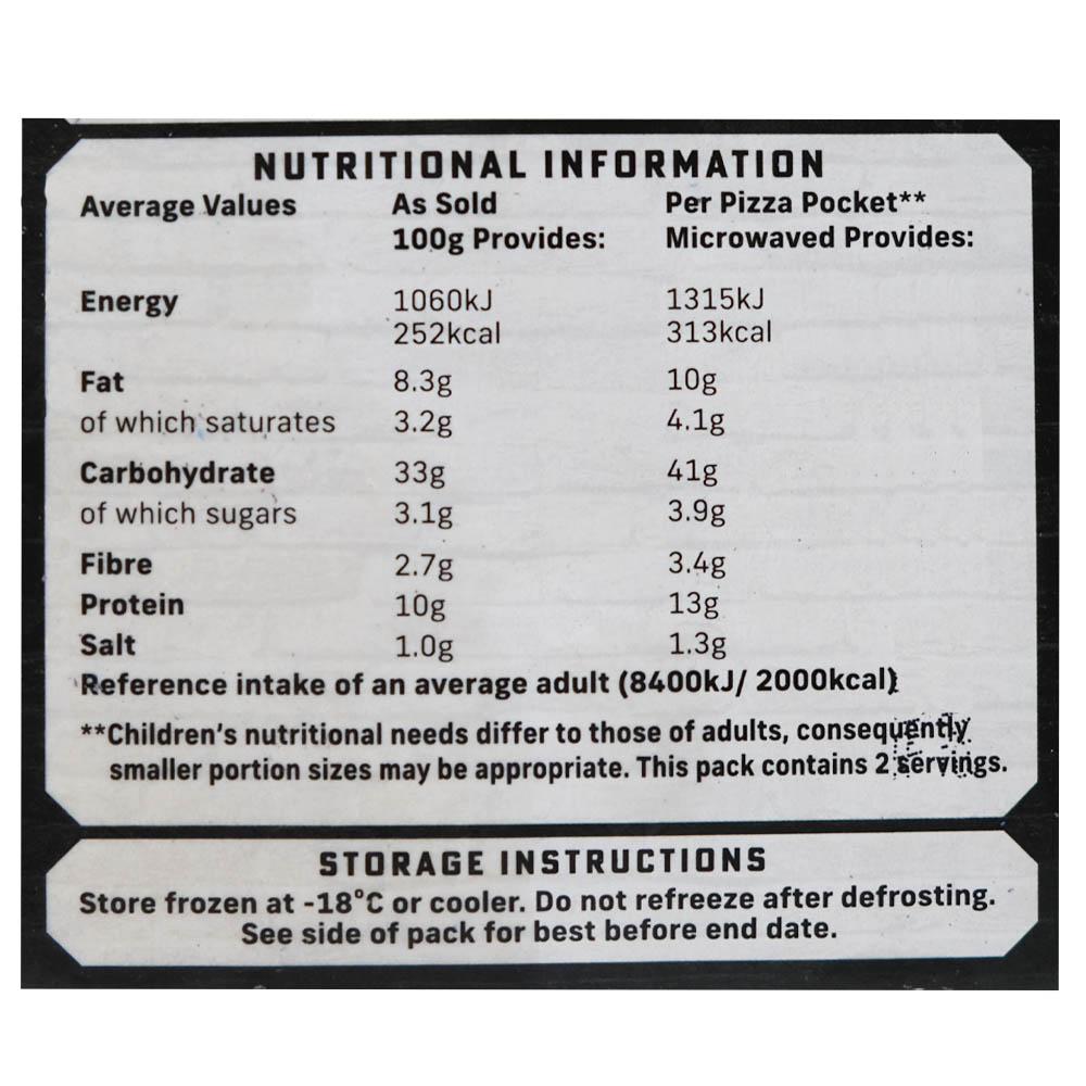 Goodfellas 2 Pepperoni Pizza Pockets [Contains Pork] - Alosra supermarket near me