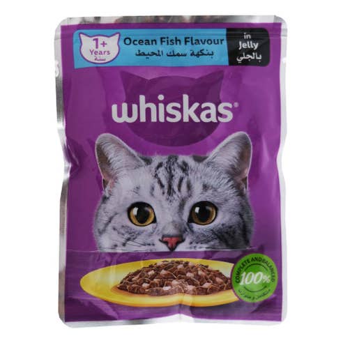 Whiskas Ocean Fish Flavour in Jelly Cat Food 80g 